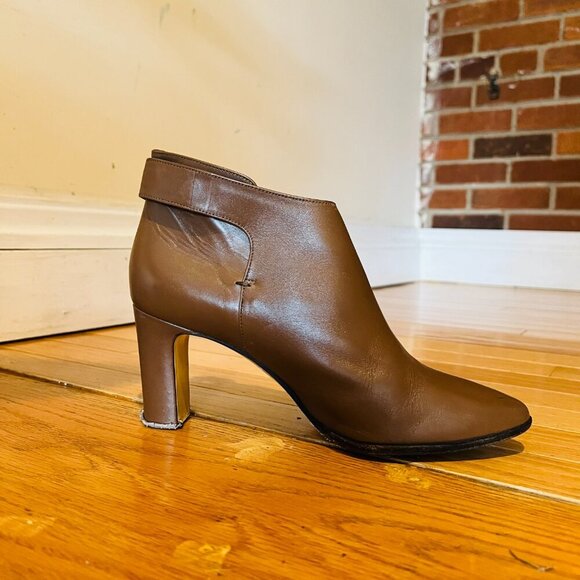 MAX MARA LEATHER BOOTIES Made in Italy EUR 39 US 8.5 - Picture 14 of 16